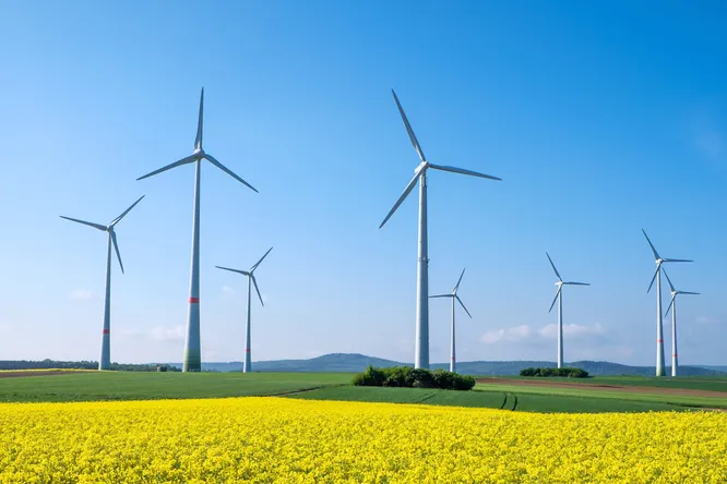 Windräder als Produzent für ökologischen Gewerbestrom
